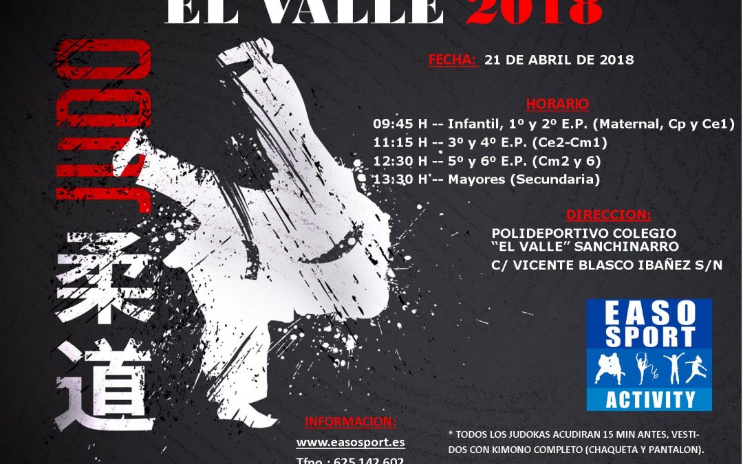 Judo – Campeonato El Valle 2018